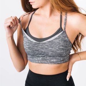 Luxe Strappy Bra - Dark Gray